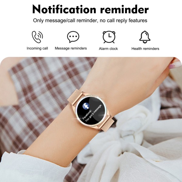 KW20 Smart Watch for Women,Bluetooth Fitness Tracker Compatible with iOS,Android Phone, Female Sport Smartwatch Calorie Counter Pedometer Lady Activity Tracker with Sleep Monitor, Heart Rate Gold