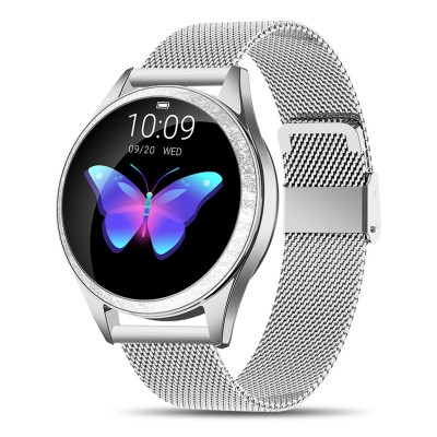 KW20 Smart Watch for Women,Bluetooth Fitness Tracker Compatible with iOS,Android Phone, Female Sport Smartwatch Calorie Counter Pedometer Lady Activity Tracker with Sleep Monitor, Heart Rate Silver